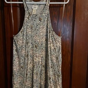 Daytrip Floral Women's Tank Top - Gray and Cream